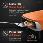 Witt Etna Fermo Propane Pizza Oven - Matte Orange - 80650062 - Image 4