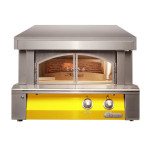 Alfresco 30-Inch Freestanding Countertop Natural Gas Outdoor Pizza Oven Plus in Traffic Yellow - AXE-PZA-NG-S1023