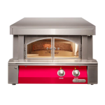 Alfresco 30-Inch Built-In Natural Gas Outdoor Pizza Oven Plus in Raspberry Red - AXE-PZA-BI-NG-S3027