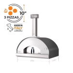 Fontana Forni Mangiafuoco Wood-Fired Pizza Oven On Cart - Red - FTMF-R - Image 4