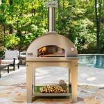 Fontana Forni Mangiafuoco Wood-Fired Pizza Oven On Cart - Stainless - FTMF-S - Image 10