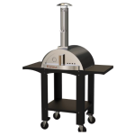 WPPO Karma 25-in Wood Fired Pizza Oven w/ Black Cart - Black - WKK-01S-WS-Black