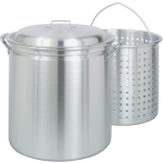 Bayou Classic Pots With Basket 34 Quart Aluminum Steam/Boil/Fry Stock Pot