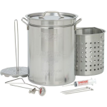Bayou Classic Fryers 32 Quart Stainless Steel Turkey Fryer With Rack