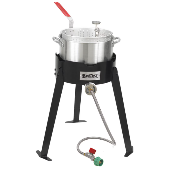 duttpack-31673 Bayou Classic Stoves Aluminum Fish Cooker With High Pressure Outdoor Propane Gas Stove - Image 1