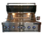 Grand Turbo 40-Inch 6-Burner Built-In Propane Gas Grill With Two Infrared Sear Burners & Rotisserie - B4019BLP - Image 2