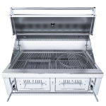Sunstone Series 42 Inch Natural Gas Hybrid Dual Zone Charcoal/Wood Burning Grill - EMCHDZ42-NG - Image 2