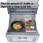 Sunstone Series 30 Inch Natural Gas Burners Hybrid Single Zone Charcoal/Wood Burning W/Infrared Burner Grill - SUNCHSZ30IR-NG - Image 10