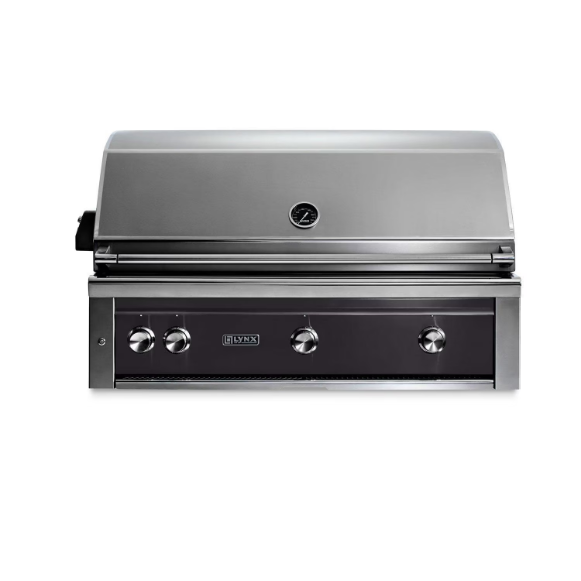 duttpack-34679 Lynx Professional 42 Inch Built-In Natural Gas Grill w/ One Infrared Trident Burner & Rotisserie in Obsidian - L42TR-OBNG - Image 1