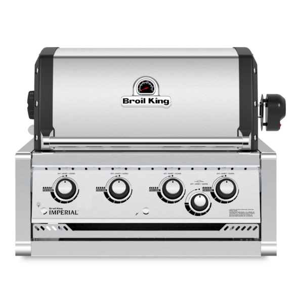 duttpack-34865 Broil King Imperial S 470 4 Burner Built-In Propane Gas Grill w/ Rear Burner & Rotisserie Kit - 956074 - Image 1