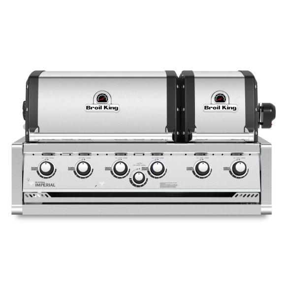 duttpack-34891 Broil King Imperial S 670 6 Burner Built-In Propane Gas Grill w/ Rear Burner & Rotisserie Kit - 957074 - Image 1