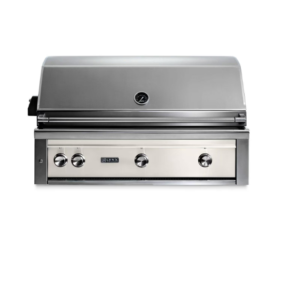 duttpack-34975 Lynx Professional 42 Inch Built-In Propane Grill w/ One Infrared Trident Burner & Rotisserie in Glacier - L42TR-GLLP - Image 1