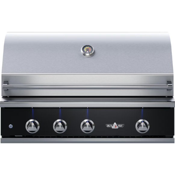 duttpack-35098 Delta Heat 38-Inch 3-Burner Built-In Propane Grill w/ Rotisserie - Black Control Panel - DHBQ38R-KL - Image 1