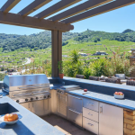 Kalamazoo K1000HB Hybrid Fire Four Burner Marine Grade Built-In Natural Gas Grill W/ Two Meat & Two Plancha Grill Surface Grates - Image 4