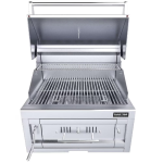 Sunstone Series 28 Inch Single Zone 304 Stainless Steel Charcoal Grill - SUNCHSZ28 - Image 3