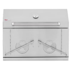 The Cajun Grill Preaux 36-Inch Built-In Stainless Steel Charcoal Grill - PGI-900