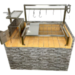 Tagwood BBQ Insert Style Argentine Santa Maria Wood Fire & Charcoal Gaucho Grill Without Firebricks - BBQ09SSFRONT - Image 5