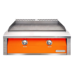 Alfresco 30-Inch Built-In Natural Gas Griddle in Luminous Orange - AXE-30GT-NG-S2005