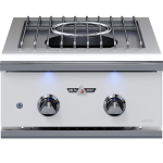 Delta Heat 22-Inch Built-In Natural Gas Power Burner - White Control Panel - DHPW22-WN
