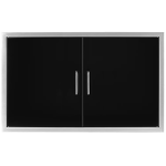 Wildfire 38 X 21 Black 304 SS Double Access Door - WFDDR3821-BSS