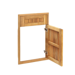 Pacific Teak Millsworks 18 Inch Cottage Panel Single Access Door W/ False Drawer - Image 2