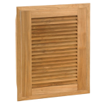 Pacific Teak Louvered 18-Inch Teak Wood Right-Hinge Single Access Door - Vertical - AD1-18LR