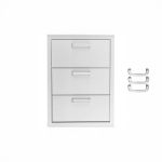 BBQGuys Signature 16-in Stainless Steel Double Access Drawer w/ Paper Towel Dispenser - BBQ-DRW3-PTH