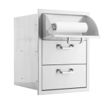 BBQGuys Signature 16-in Stainless Steel Double Access Drawer w/ Paper Towel Dispenser - BBQ-DRW3-PTH - Image 9