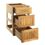 Pacific Teak Millworks 18 Inch Cottage Panel Triple Drawer - Image 2