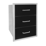Wildfire 19 X 26 304 Black SS Triple Access Drawer - WFTDW1926-BSS - Image 2