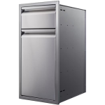 Memphis Grills 15-Inch Single Access Drawer With Trash Bin And Soft Close - VGC15BWB1