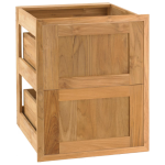 Pacific Teak Shaker 18-Inch Teak Wood Double Access Drawer - UD2V-18S