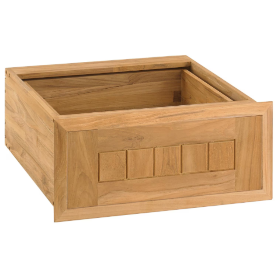 duttpack-37538 Pacific Teak Cottage 18-Inch Teak Wood Single Access Drawer - UD1-18C - Image 1