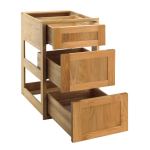 Pacific Teak Millworks 18 Inch Shaker Panel Triple Drawer - Image 2