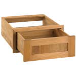 Pacific Teak Shaker 18-Inch Teak Wood Single Access Drawer - UD1-18S - Image 2