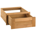 Pacific Teak Louvered 18-Inch Teak Wood Single Access Drawer - UD1-18L - Image 2