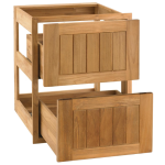 Pacific Teak Cottage 18-Inch Teak Wood Double Access Drawer - UD2V-18C - Image 2