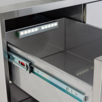 Blaze 32-in Stainless Steel Soft Close Access Door & Double Drawer Combo w/ LED Lighting - BLZ-DDC-R-LTSC - Image 2