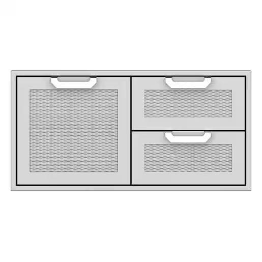 duttpack-37742 Hestan 42-Inch Double Drawer And Single Storage Door Combo - Steeletto - AGSDR42 - Image 1