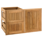 Pacific Teak Cottage 35-Inch Teak Wood Access Door and Double Drawer Combo - CO21-35C