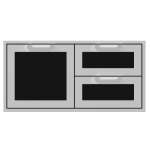 Hestan 42-Inch Double Drawer And Single Storage Door Combo - Stealth - AGSDR42-BK