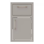 Alfresco 17-Inch Stainless Steel Right-Hinged Soft-Close Door & Drawer Combo - AXE-DDR-R-SC