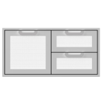 Hestan 42-Inch Double Drawer And Single Storage Door Combo - Froth - AGSDR42-WH