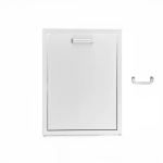 BBQGuys Signature 20-in Stainless Steel Roll-Out Double Trash & Recycling Bin - BBQ-TREC-DRW