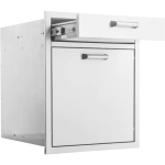 BBQGuys Signature 20-in Stainless Steel Single Drawer w/ Roll-Out Trash & Recycling Bin Combo - BBQ-TR-DR1 - Image 8