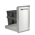 Coyote 18 Inch Front to Back Double Trash / Recycle Bin - C3-FBTRC - Image 2