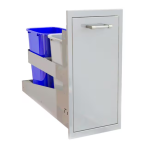 Alfresco 20-Inch Stainless Steel Soft-Close Dual Trash Center/Recycling Bin - AXE-TC2D-SC - Image 2