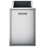 Delta Heat 18-in Roll-Out Stainless Steel Double Trash Bin - DHTD182T-B