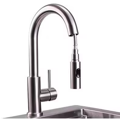 duttpack-38039 Lynx Professional Outdoor Rated Single-Handle Pull-Down Gooseneck Hot/Cold Faucet - LPFK - Image 1