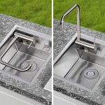 BBQGuys Signature 16 X 18-in Drop-In Stainless Steel  Outdoor Sink - BBQ-18SNK-SS-DM - Image 3